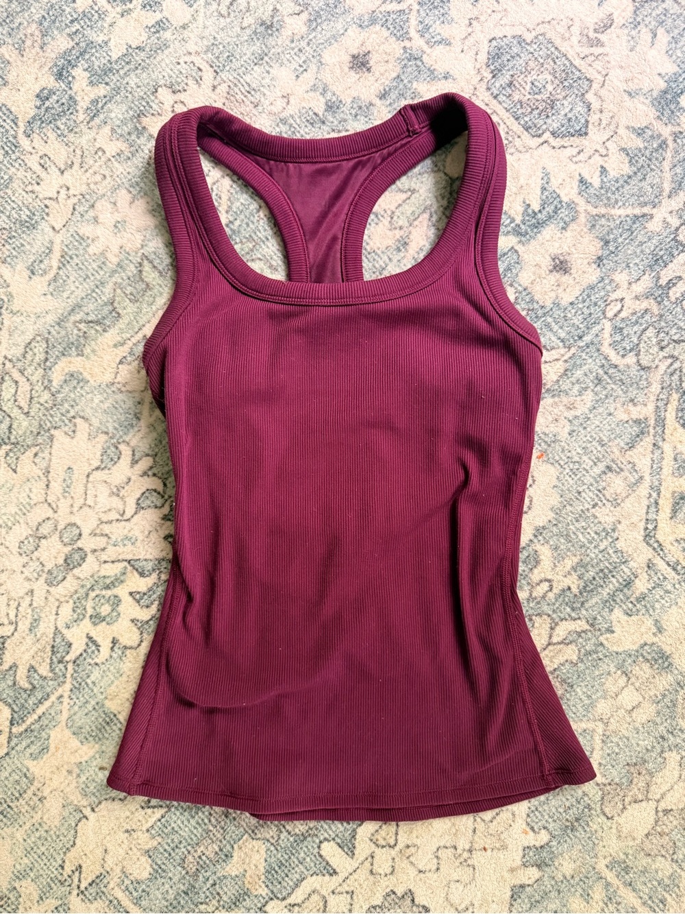 ALO Yoga Ribbed Racerback Tank Top - Plum/Berry
